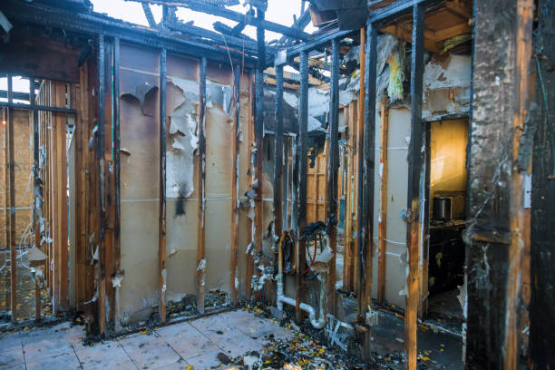 Professional Fire Damage Restoration technician working in Afton, MN